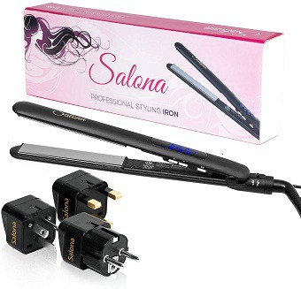 Salona 1″ Titanium Flat Iron hair straightener
