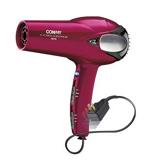 Conair 1875 Watt Cord Keeper Hair Dryer; Magenta