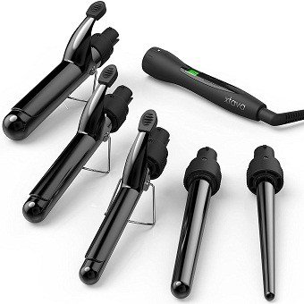 Xtava 5 in 1 Professional Curling Iron and Wand Set