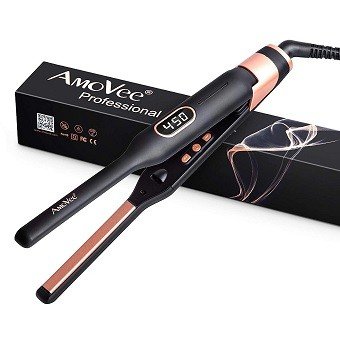 AmoVee Pencil Flat Iron for Short Hair Beard Pixie Cut