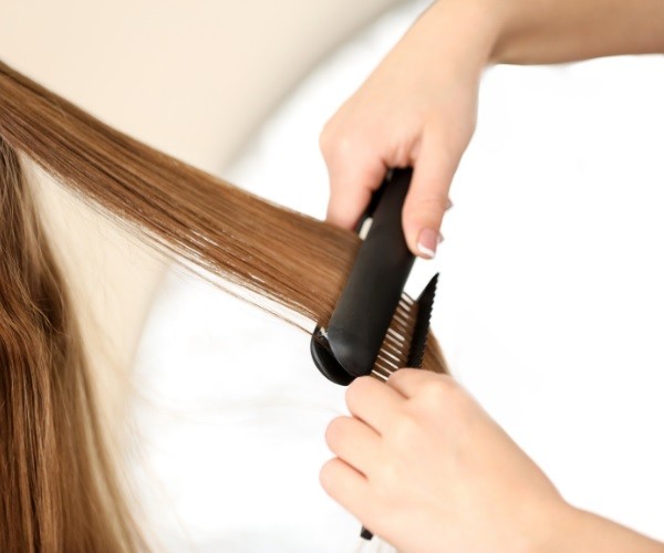 Glide through with flat iron