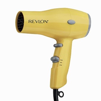 Revlon 1875W Lightweight + Compact Travel Hair Dryer, Yellow