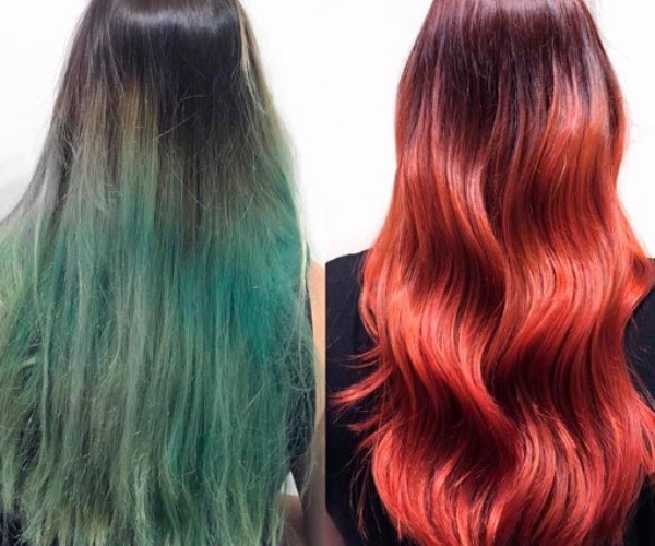 color to dye over green hair