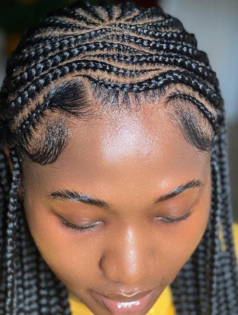 Undercut cornrows Style 4B Hair Type